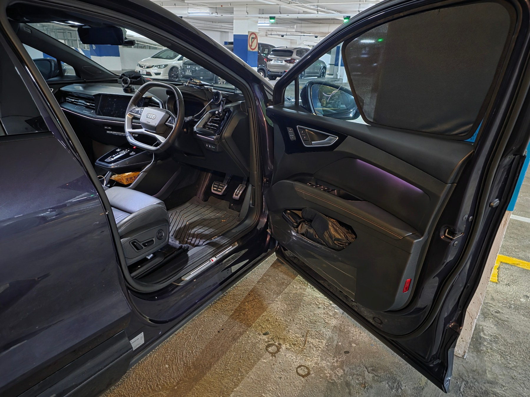 Car door unlocking in progress